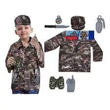 Disfraz Infantil Militar Deluxe Con Accesorios - Irion