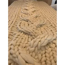 Mantas Nórdicas. Para Cama O Sillón. Tejido Xxl. Lana Merino