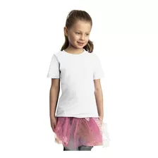  Kit 3 Camiseta Poliéster Infantil Lisa Camisa P Sublimação