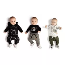 Roupa De Bebê Menino Kit 3 Conjuntos Inverno Infantil