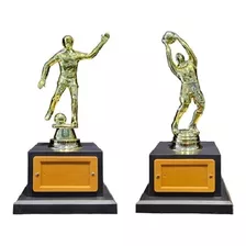 Kit De Troféu Futebol E Artilheiro E Goleiro Campeão Jebs.