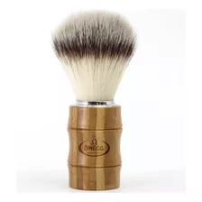 Pincel De Barbear Omega 46831 Sintético Hi-brush Cabo Bambu