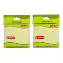  2bloco De Notas Auto-adesivo 76x102mm Amarelo C/100 Fls Cd