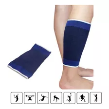 Par Protetor Panturrilha Coxa Suporte Proteção Fitness Azul
