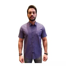 Camisa Elemen Manga Curta Xadrez Mini Azul