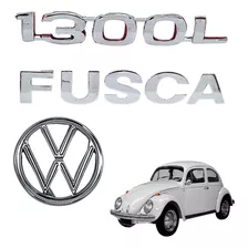 Kit Emblema Tampa Traseira 1300l + Fusca/ Emblema Capo Vw