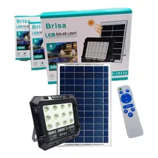 1 Refletor Luz Led 1 Painel Solar 100w Com Controle Rural