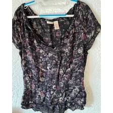 Blusa Dkny Floreada Smoll