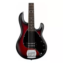Sterling By Music Man Ray5 Stingray 5 String Bass, Ruby Aad