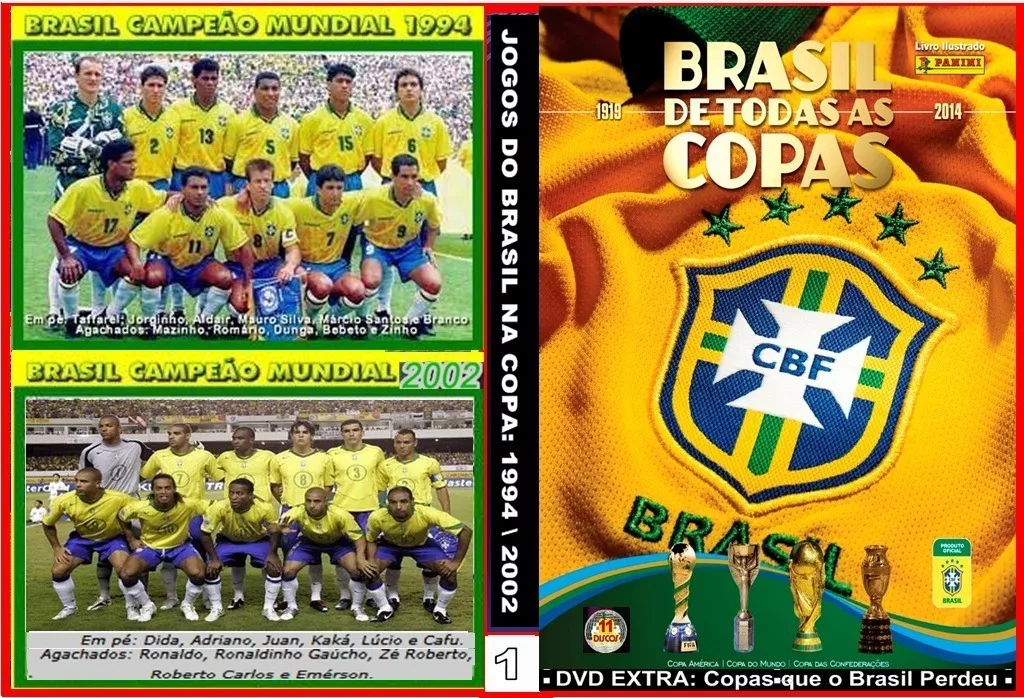 Dvd Documentário Jogos Da Copa Do Mundo 1994 E 2002 - (10dvd