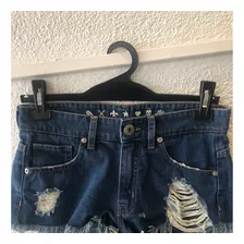 Short De Jean Azul Con Roturas Marca Divina By Bolivia