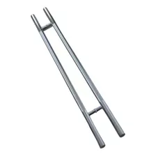 Manillon Tirador Tipo H Cromado Satinado 1 Mtro Acero Inox