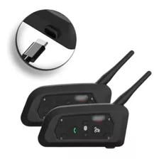 Par Intercomunicador Moto V6 1200m Capacete Radio Bluetooth