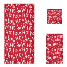 Juego De Navidad Naanle Chic Con Estampado Hohoho De Santa C