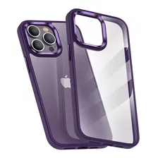 Capinha Para iPhone 14 Pro,14 Promax Roxo Profundo Tpu Acríl