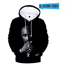 Rapero Tupac Shakur Hoodies Hip Hop Moda Populares Sudaderas