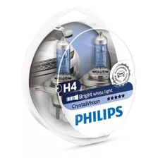 Lámpara Philips Crystal Vision H4 12v 60-55w P43 Pack 2+2