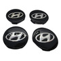 4 Centro Rin Para Hyundai Elantra Sonata Tucson 60mm Plata