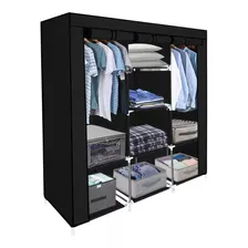 Closet Ropero Armable 3 Puertas Organizador Portatil Color Negro Tamaño Unitalla