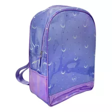 Mochila Escolar Infantil Trendy Purple Dac Em Pvc Cristal