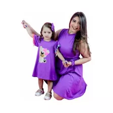 Kit Mãe E Filha Vestido Lilás