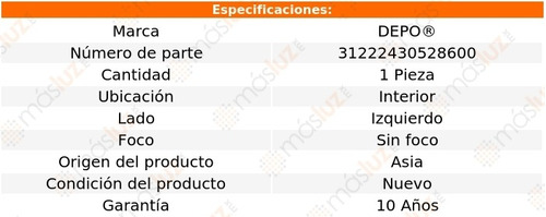 Calavera Int Izq S/foco Mercedes-benz Clk430 99/02 Depo Foto 4