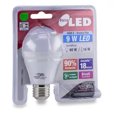 Lâmpada Led Bulbo 9w 6500k Branca Fria Force Line Cor Da Luz Branco 110v/220v (bivolt)