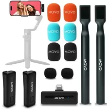 Movo Wireless Mini Di Duo Micrófonos Lavalier Inalámbricos U