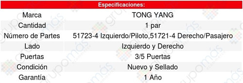 Par Salpicaderas Volkswagen Gol 14/18 Tong Yang Foto 3