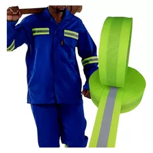 Faixa Refletiva Uniforme Gorgurão Verde Fluorescente - 100m