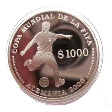 Moneda De Plata Copa Mundial Futbol Fifa 2003 2006 Impecable
