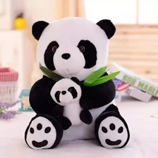 Osos Panda Mamá + Bebé Muñecos Juguete Peluche 