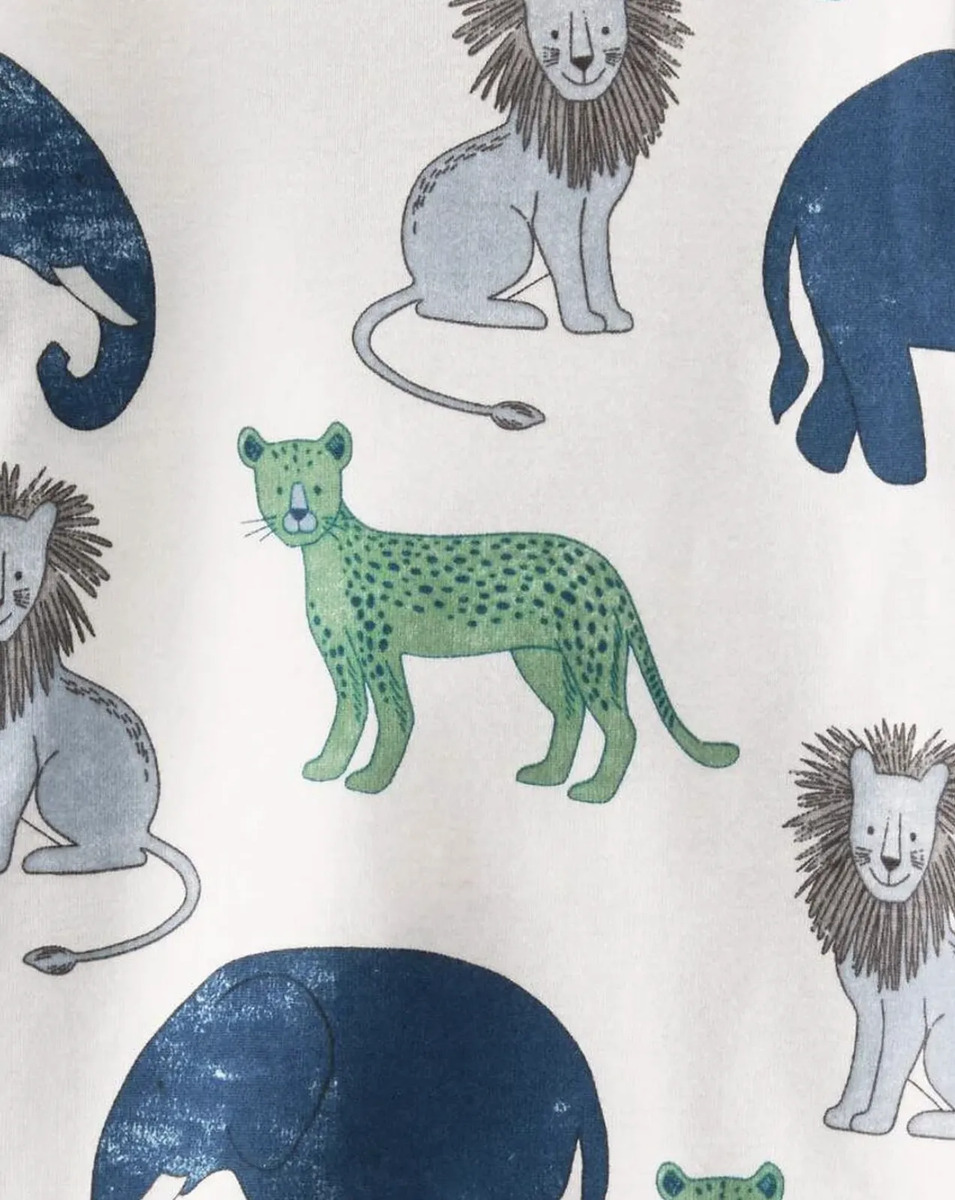 Pijama Carters T5 / Nene / Organic Cotton Wildlife Print Azul Estampado T5