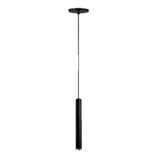 Kit 3 Pendentes Tubo Palito 30cm - Preto Com Anel Ouro