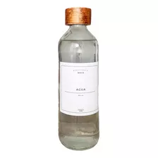 Botella Jarra Vidrio Agua Con Tapa Corcho Y Madera