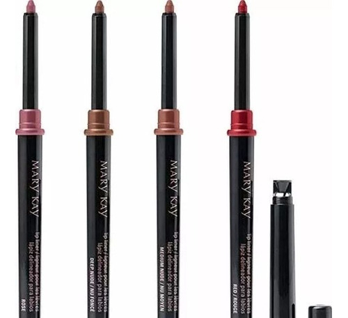 Delineador De Labios Retráctil Larga Duración En 4 Tonos Mk Color Rojo