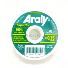 Nylon Araty Superflex 0,35mm 100 Mts Baja Memoria 7.6 Kg