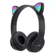 Auriculares Vincha Bluetooth Oreja Gato Luz Led Gatito Niños