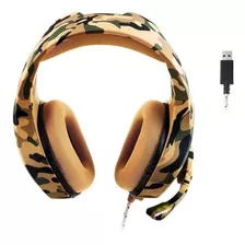 Fone De Ouvido Headset Gamer Warrior Straton Usb 2.0 Cor Bege Luz Branco