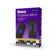 Roku Express 4k+ 3941 De Voz 4k Negro- Control Remoto De Voz