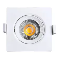 Spot Led Quadrado Direcionável Embutir 7w Cor Branco Quente 3000k 110v/220v