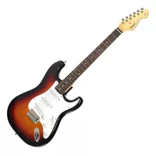 Guitarra Eléctrica Tokai Strato Ast48 Stratocaster De Aliso Yellow Sunburst Gloss Con Diapasón De Rosewood