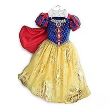 Fantasia Branca De Neve Luxo Disney Store Vestido 6 7/8 Anos