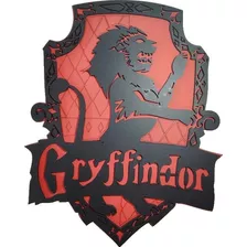 Quadro Harry Potter Grifinoria, Sonserina Alto Relevo Mdf