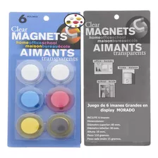 Imanes Nevera Refrigerador Tablero En Forma Boton Magnetico Color Combo 40x10mm X 6 Und