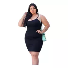 Vestido Malha Alça Xadrez Junina Caipira Plussize Plus Size 