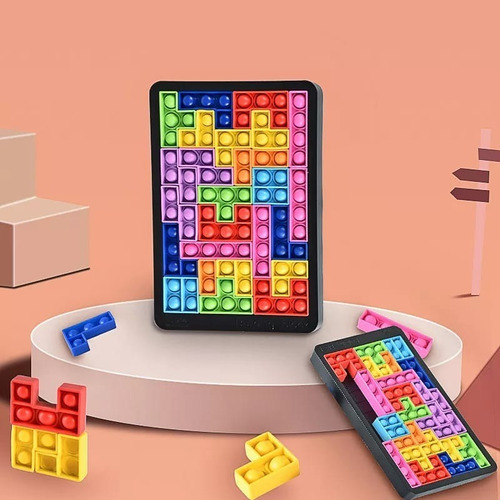 Tetris Pop It De Silicona  - Importado - No Tóxico