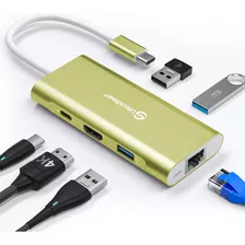 Utechsmart Usb C Hub, Adaptador Multipuerto Usb C Ethernet, 