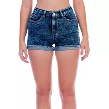 Short De Mezclilla Stretch Para Dama Azul Oscuro