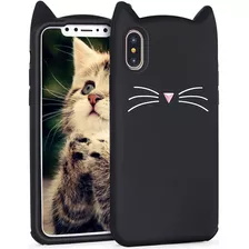 Funda Para iPhone X/xs - Negra/gato